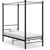 Image de Cadre De Lit À Baldaquin Sans Matelas Noir Métal 90x200 Cm Vidaxl