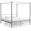 Image de Cadre De Lit À Baldaquin Sans Matelas Gris Métal 180x200 Cm Vidaxl
