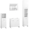 Image de Ensemble De Meubles Salle De Bain 4 Pcs Blanc Bois D’ingénierie Vidaxl