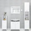 Image de vidaXL Ensemble de meubles de salle de bain 4 pcs Blanc Aggloméré