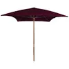 Image de Parasol De Jardin Avec Mât En Bois Rouge Bordeaux 200x300 Cm Vidaxl