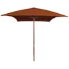 Image de Parasol De Jardin Avec Mât En Bois Terre Cuite 200x300 Cm Vidaxl