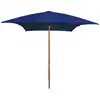 Image de Parasol De Jardin Avec Mât En Bois Bleu 200x300 Cm Vidaxl