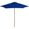Image de Parasol De Jardin Avec Mât En Bois Bleu 270 Cm Vidaxl