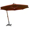 Image de Parasol De Jardin Suspendu Avec Mât Terre Cuite Bois De Sapin Vidaxl