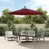 Image de Parasol De Jardin En Porte-à-faux Et Lumières Led Mât En Acier Vidaxl