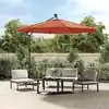 Image de Parasol De Jardin En Porte-à-faux Et Lumières Led Mât En Acier Vidaxl