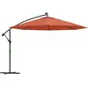Image de Parasol De Jardin En Porte-à-faux Avec Lumières Led Terre Cuite Vidaxl