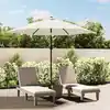 Image de Tissu De Remplacement Pour Parasol D'extérieur Blanc 300 Cm Vidaxl