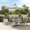 Image de Tissu De Remplacement Pour Parasol Déporté Blanc Sable 350 Cm Vidaxl