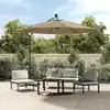 Image de Tissu De Rechange Pour Parasol Déporté Taupe 350 Cm Vidaxl
