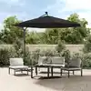 Image de Tissu De Remplacement Pour Parasol Déporté Noir 350 Cm Vidaxl