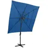 Image de Parasol De Jardin À 4 Niveaux Avec Mât En Aluminium Bleu Azuré Vidaxl