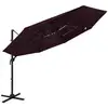 Image de Parasol De Jardin À 4 Niveaux Mât En Aluminium Rouge Bordeaux Vidaxl