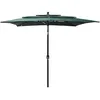 Image de Parasol De Jardin À 3 Niveaux Avec Mât En Aluminium Vert Vidaxl