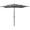 Image de Parasol De Jardin À 3 Niveaux Avec Mât En Aluminium Anthracite Vidaxl