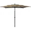 Image de Parasol De Jardin À 3 Niveaux Avec Mât En Aluminium Taupe Vidaxl