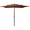 Image de Parasol De Jardin À 3 Niveaux Avec Mât En Aluminium Terre Cuite Vidaxl
