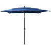 Image de Parasol De Jardin À 3 Niveaux Avec Mât En Aluminium Bleu Azuré Vidaxl
