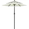 Image de Parasol De Jardin À 3 Niveaux Avec Mât En Aluminium Sable 2 M Vidaxl
