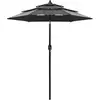 Image de Parasol De Jardin À 3 Niveaux Avec Mât En Aluminium Anthracite Vidaxl