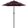 Image de Parasol De Jardin À 3 Niveaux Mât En Aluminium Rouge Bordeaux Vidaxl