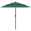 Image de Parasol De Jardin À 3 Niveaux Avec Mât En Aluminium Vert 2,5 M Vidaxl