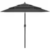 Image de Parasol De Jardin À 3 Niveaux Avec Mât En Aluminium Anthracite Vidaxl