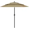 Image de Parasol De Jardin À 3 Niveaux Avec Mât En Aluminium Taupe 2,5 M Vidaxl