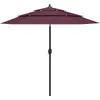 Image de Parasol De Jardin À 3 Niveaux Mât En Aluminium Rouge Bordeaux Vidaxl