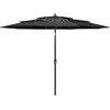 Image de Parasol De Jardin À 3 Niveaux Avec Mât En Aluminium Anthracite Vidaxl