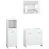 Image de Ensemble De Meubles De Salle De Bain 3pcs Blanc Bois Ingénierie Vidaxl