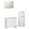 Image de Ensemble De Meubles De Bain 3 Pcs Blanc Bois D'ingénierie Vidaxl