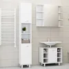Image de Ensemble De Meubles De Salle De Bain 3pcs Blanc Bois Ingénierie Vidaxl