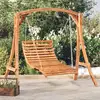 Image de Lit Balançoire Bois Courbé Avec Finition En Teck 115x147x46 Cm Vidaxl
