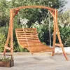 Image de Lit balançoire en bois courbé avec finition en teck - VidaXL - 115x147x46 cm - Brun - Meuble de jardin