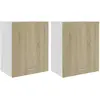 Image de Armoires Suspendues 2 Pièces "lyon" Chêne Sonoma 50x31x60 Cm Bois D'ingénierie Vidaxl