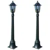 Image de vidaXL 2x Lampes de Jardin Luminaire dAllée Eclairage de Patio Lanterne de Jardin Lampe sur Pied de Terrasse Arrière-cour 3057506