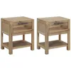 Image de Tables De Chevet Avec Tiroirs 2 Pcs 40x30x48 Cm Acacia Solide Vidaxl