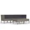 Image de Vidaxl salon de jardin 6 pcs avec coussins résine tressée gris