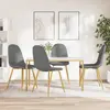 Image de Chaises À Manger Lot De 4 Gris Clair Velours Vidaxl