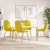Image de Chaises À Manger Lot De 4 Jaune Moutarde Velours Vidaxl