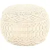 Image de Pouf Fait À La Main En Macramé 45x30 Cm Coton Vidaxl