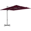 Image de Parasol De Jardin En Porte-à-faux Mât En Acier Rouge Bordeaux Vidaxl