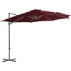 Image de Parasol De Jardin En Porte-à-faux Mât En Acier Rouge Bordeaux Vidaxl