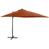 Image de Parasol De Jardin En Porte-à-faux Avec Mât Et Lumières Led Vidaxl