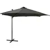 Image de Parasol De Jardin En Porte-à-faux Avec Mât Et Lumières Led Vidaxl
