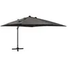 Image de vidaXL Parasol de Jardin en Porte-à-faux avec Mât et Lumières LED Pare-soleil de Patio Abri de Soleil Terrasse Extérieur 312346