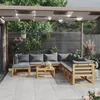 Image de vidaXL Salon de jardin 9 pcs avec coussin Bois dacacia solide 3057620
