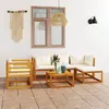 Image de vidaXL Salon de Jardin 6 pcs avec Coussin Mobilier de Patio Meubles dExtérieur Meubles de Terrasse Mobilier de Jardin Crème 3057635